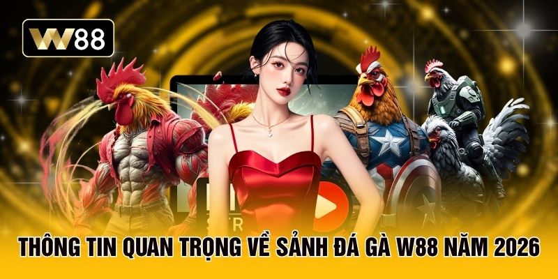 Thông tin quan trọng về sảnh đá gà W88 năm 2026